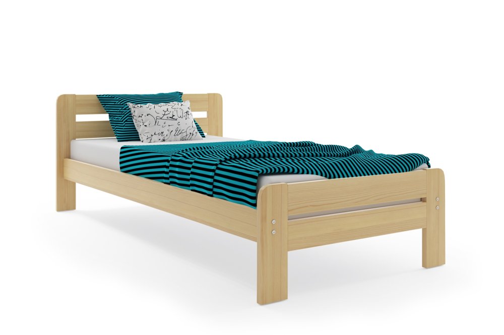 Łóżko Dallaso z materacem z drewna.
