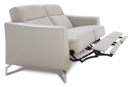 Dwuosobowa sofa Madryt z funkcją relaks ekoskóra + skóra naturalna standard