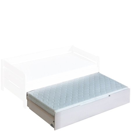 Łóżko dolne z pojemnikiem na pościel do łóżka Borys w kolorze białym