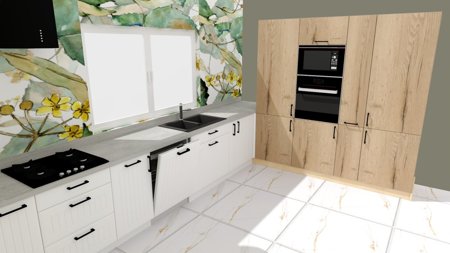 Projekt kuchni 3D wizualizacja pomieszczenia i wycena 