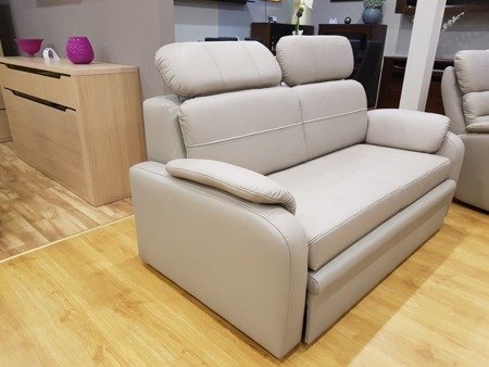 Sofa Amber z funkcją spania ekoskóra + skóra naturalna 