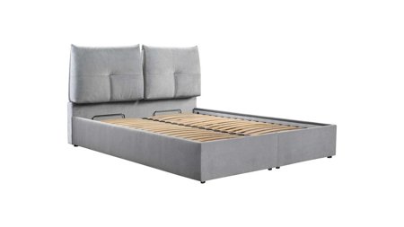 Tapicerowane łóżko Rumba z 160x200 cm z pojemnikiem i stelażem 