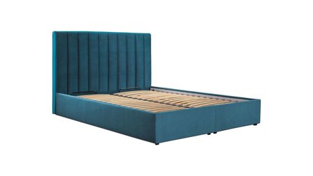 Tapicerowane łóżko Vertigo 160x200 cm ze stelażem i pojemnikiem 