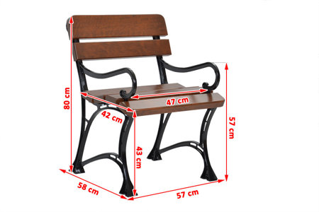 Zestaw mebli ogrodowych Elegant 150 cm drewniane