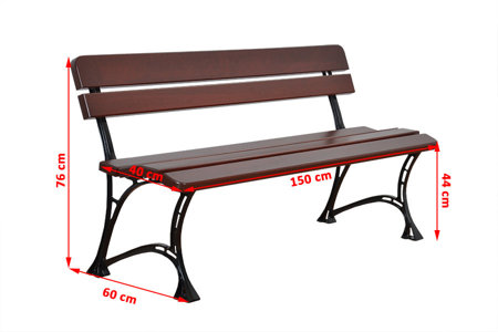 Zestaw mebli ogrodowych Elegant stół 150 cm + 2 ławki